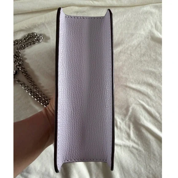 Kate Spade Phoebe Mini Flap Crossbody Bag Lilac Leather KK896 NEW - Picture 10 of 11